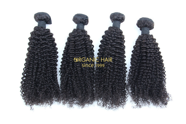 Afro kinky curly virgin brazilian remy hair extensions 